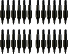 24 Pcs Steel 100 Grain Archery Arrow Field Points Field Tips – Practice Target &