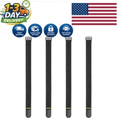 Durable 4 Pack Elastic Cinch Straps – 24″ x 2″ Adjustable with Anti-Slip Grip