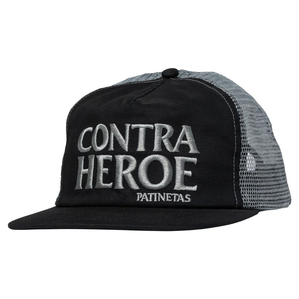 Anti Hero Skateboards Contra Heroe Black Mesh Trucker Snapback Hat