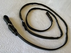 SCHOCKEMOHLE 54″ x 5/8″ (16mm) DuraSoft BLACK Leather GRIP Reins~NICE CONDITION