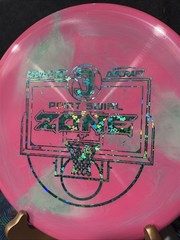 Discraft ESP Swirl Zone 3 Point Swirl Zone Basketball Stamp Pink Disc Golf