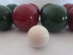 Vintage SportCraft Heritage Bocce Ball Set in Wooden Box