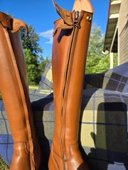 Celeris tall dressage boots in beautiful brown, 38 slim. Beautiful…barely worn