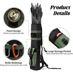 Archery Lightweight Back Arrow Quiver Arrow Holder Adjustable Arrow Backpack Bag