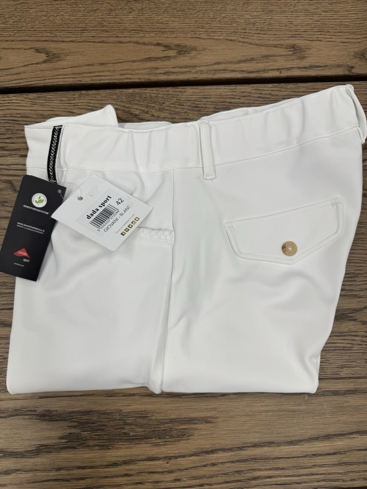 Dada Sport Breeches white Show Jumping “Giovani” Size 32US (FR 42)