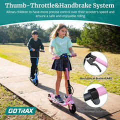 Foldable Kids Electric Scooter Pink 150W 10MPH 7 Mile Range