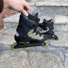 K2 Flight 76 Men’s US Size 9.5 Inline Skates Black Vintage Skate