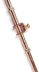 4ft Copper Grounding Rod 3/8 inches dia with Pre-Installed Ground Rod Clamp
