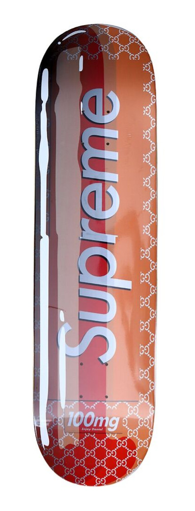 ORIGINAL Denial Supreme Gucci Smashup Pill Red Skateboard Skate Deck SEALED LTD