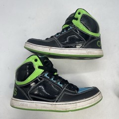 Osiris Shoes Mens 5.5 High-Top Skateboarding Sneakers Black Blue Green