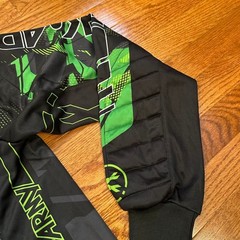 HK Army HSTL Paintball Jersey Mens Small Black Lime Green Padded Sport Graphic