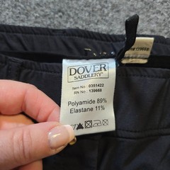 Dover Saddlery Pants Women 30 Black Riding Breeches Floral Tech Tight Equestrian