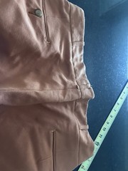 Women’s Dark Tan Riding Breeches Pants Knee Patch Equestrian 32×23