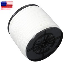 1/4 Inch × 500ft White Nylon Solid Braid Rope High UV & Abrasion Resistance