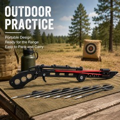 High-Velocity Dual Elastic Band Folding Crossbow Professional Training Portable
