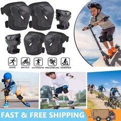 6PCS/SET Children Elbow Wrist and Knee Pads For Kids Safety Skate Bike Cycling