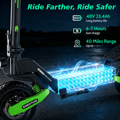 1200W Electric Scooter Adult 30MPH 40Mile Offroad Foldable All Terrain E-Scooter