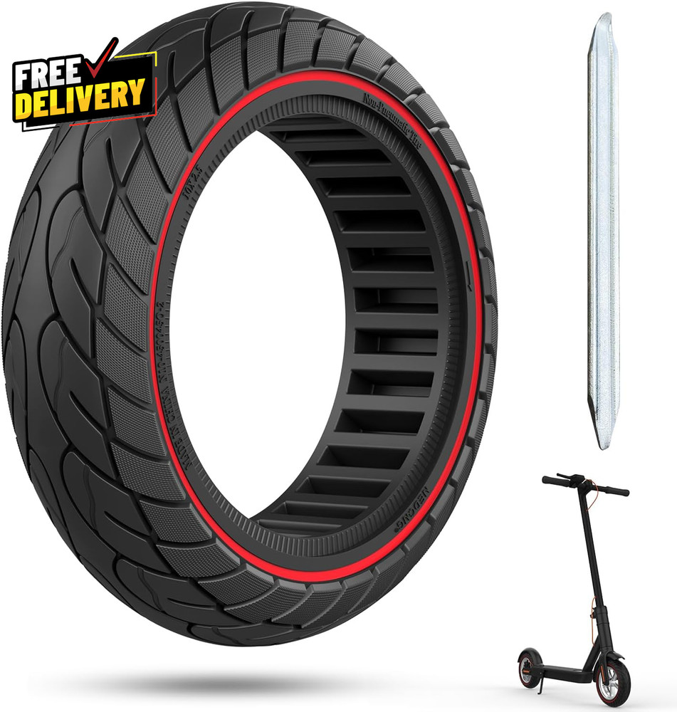 60/70-6.5 Scooter Tire 10X2.50 Solid Scooter Tire 10 Inch Electric Rubber Tub…