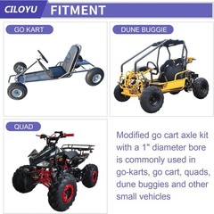 Heavy Duty 44in Go Kart Live Axle Kit 1in Diameter Steel ATV Buggy Quad Tool