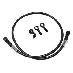 AN3 28 90 Degree M10 Aluminum Nylon Braided Motorcycle Brake Hose 60cm/23.6″