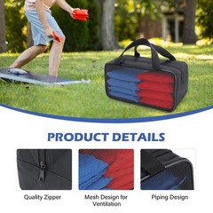 Cornhole Bag Carry Case Carrying Pouch Utility Storage bag Black, black bag o…