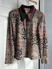 Burgundy Western Outfit – Hobby Horse Jacket- Custom Crystal Chaps- Animal Print