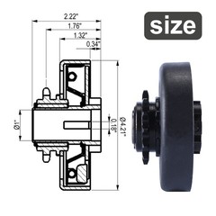1″ Inch Bore Centrifugal Clutch 14 Tooth Mini Bike Go Kart 40/41/420 Chain 13 HP