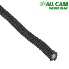 1/4in×500ft Nylon Solid Braid Rope High UV Abrasion Resistance Industrial Black