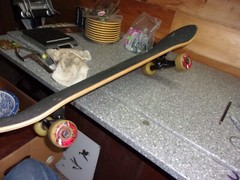 H55 Vintage large skateboard about 31 inches Thunder Team spitfire Rohd marvel