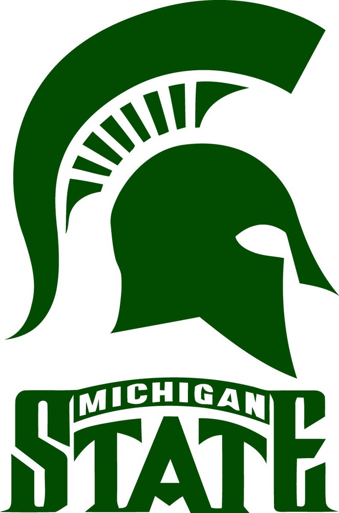 Michigan State Spartans Mascot Logo Corn Hole (Bag Toss) Vinyl Decals set of 2