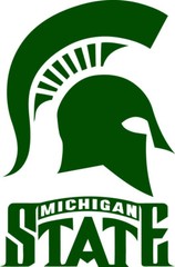 Michigan State Spartans Mascot Logo Corn Hole (Bag Toss) Vinyl Decals set of 2