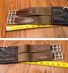 Voltaire, anatomical girth, brown, 58”, $460 for saddle