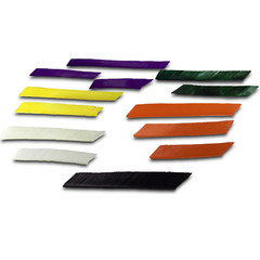 12pk Natural Feather Fletches «Low-Profile» (9mm) choose Length (5-10cm) +Color