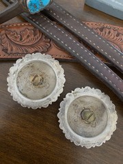 Keyston Bros. Sterling Silver Bronc Riding Conchos Vintage Keystone