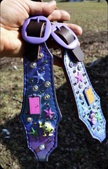 Lonesome Ranch Leather A 23-19 Leather Bling Purple Headstall