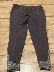 Dover Saddlery Brown Animal Print Pants Equestrian Horse Riding Women’s Size 34