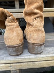 Vtg 1978 Wolverine Durashock Cowboy Boots Wheat Suede Vibram Soles Men’s 9 2E