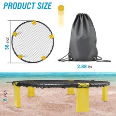 Roundnet Game Set with 2 Balls, Net & Carry Bag for Outdoor Play