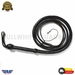 BULL WHIP 04 Feet long 16 Plaits Cow Hide Leather CUSTOM BULLWHIP DARK BROWN