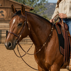 Challenger Romal Reins Leather Romel Reins w/ Popper 66JReins