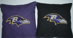 Eight Quality Cornhole Bags – Baltimore Ravens! Whole Corn or Pellets