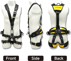 Climbing Belts, Thicken Professional Half Body Safety Belt Climbing Gear for Tre