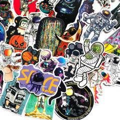 50pc Outer Space Sticker Pack Trippy Stoner 420 Galaxy Art, PVC Vinyl Decal Bomb