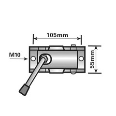 34mm Prop Drop Stand 460mm Long for Trailer Jockey Leg & Clamp