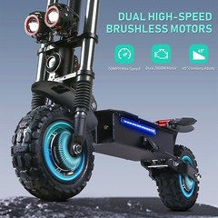 Electric Scooter Adult Folding Long Range 50MPH Fast Speed Commute E-Scooter