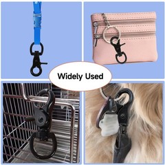 20PCS Trigger Snap Hooks 2.32» x 0.82» Zinc Alloy Black Swivel Snap Hooks H…
