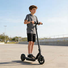 Ladped Electric Scooter Kids Ages 6-12, 250W Motor Max Speed 9MPH Escooter Black