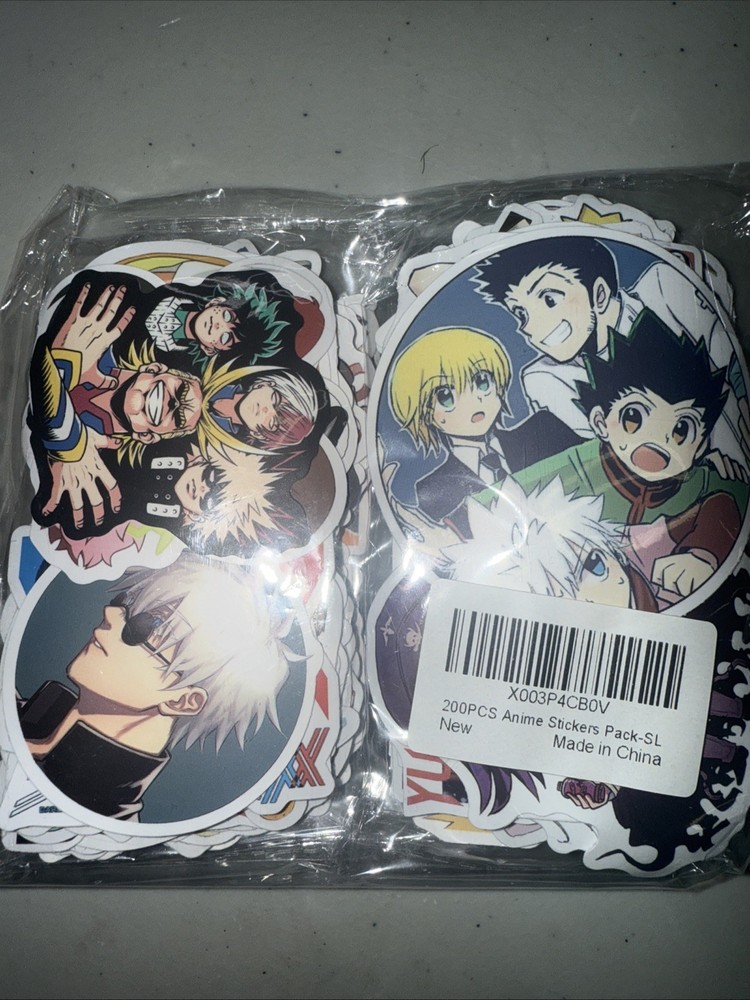 200 PC Mixed Anime Pokemon, Hunter Hunter, Decal Sticker Laptop Skateboard