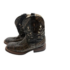 Ferrini Women’s Caiman Croc Print Western Square Toe 610939 7 1/2 B