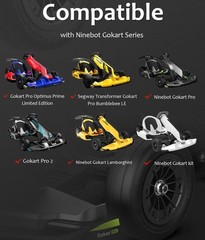 80/60-5 Front Wheel Fit for Ninebot Gokart Pro/Pro 2, Tubeless Tire Assembly …
